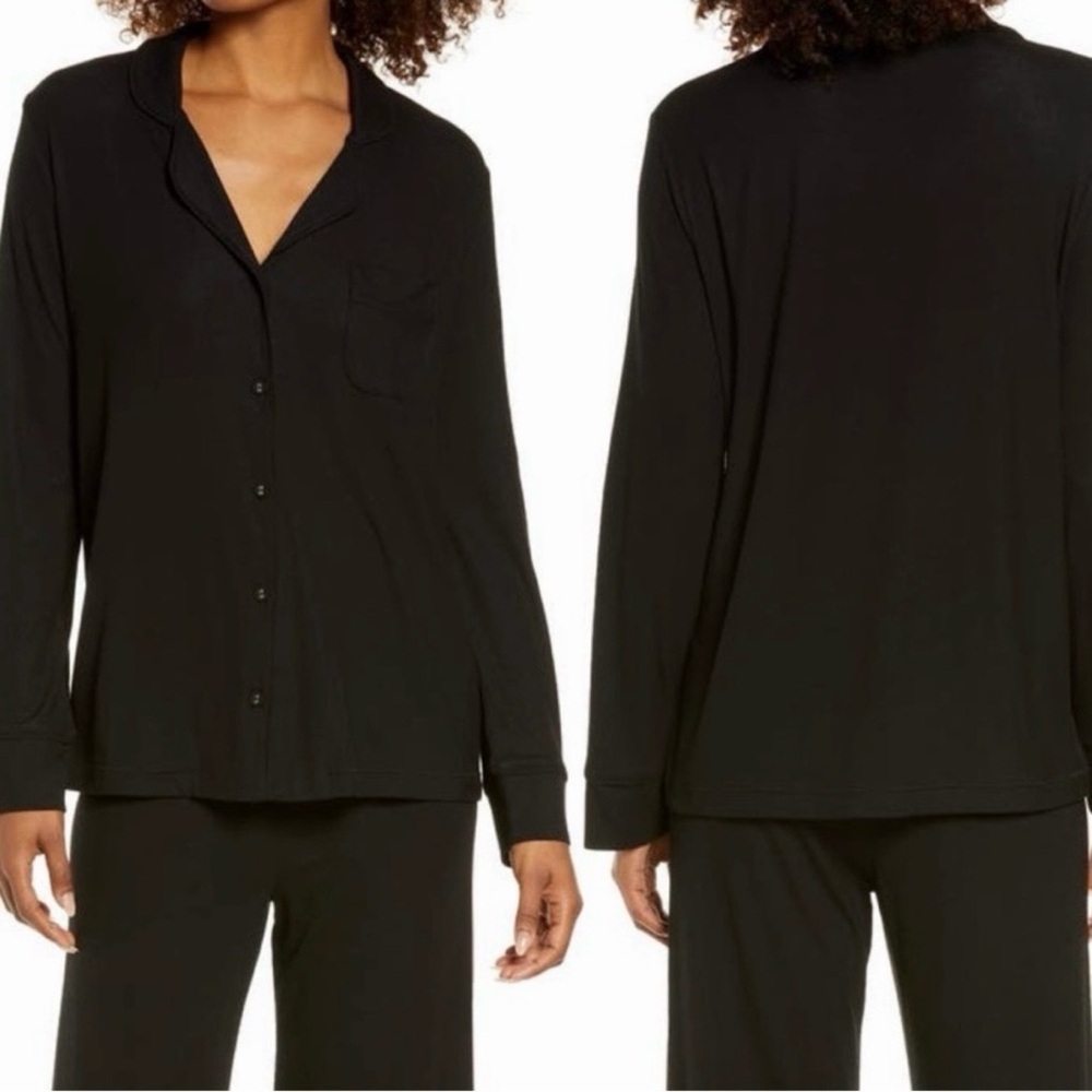 SKIMS Black Ribbed Pajama Long Sleeve
Top Plus Size 4X - Picture 1 of 11